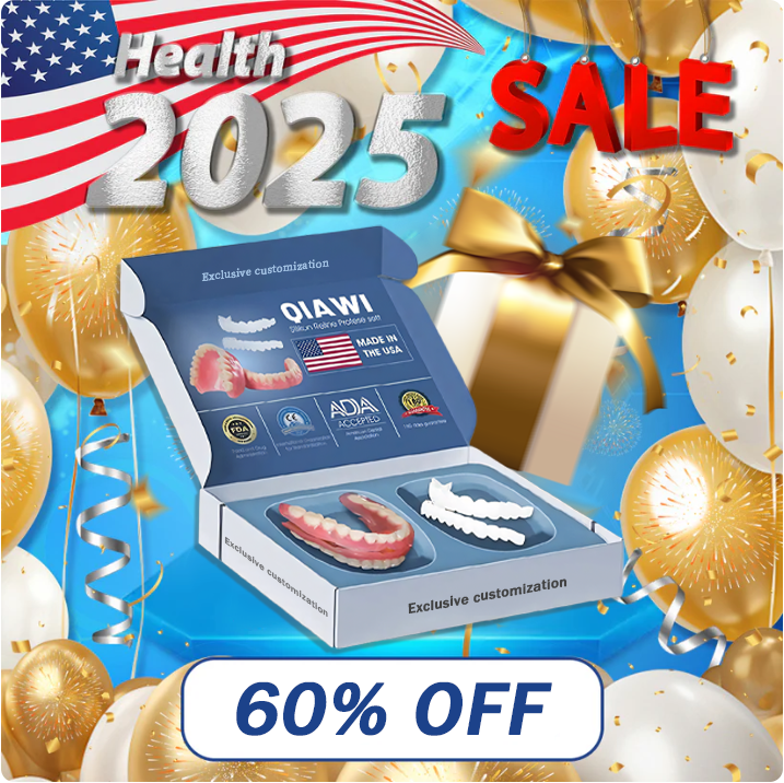 QIAWI™- Premium Custom Silicone Denture Set Dual Certification by the American Dental Association (ADA) & the U.S. Food and Drug Administration (FDA)