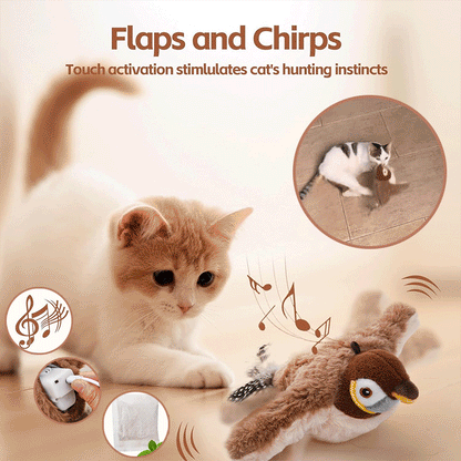 🐦Interactive Chirping Bird Cat Toy🐾 - The Purrfect Feathered Playmate