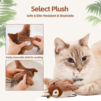 🐦Interactive Chirping Bird Cat Toy🐾 - The Purrfect Feathered Playmate