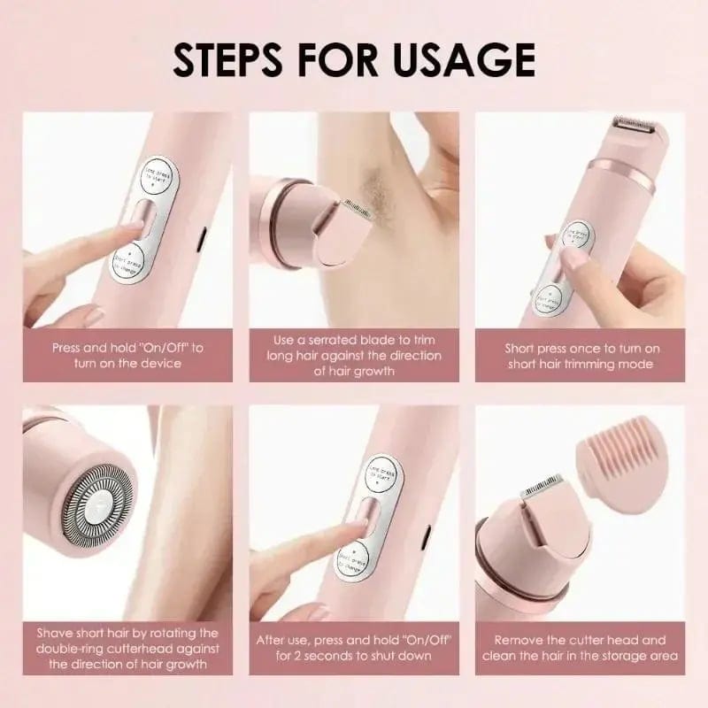 QIAWI™ Comfort 2 in 1 Electric Body Shaver