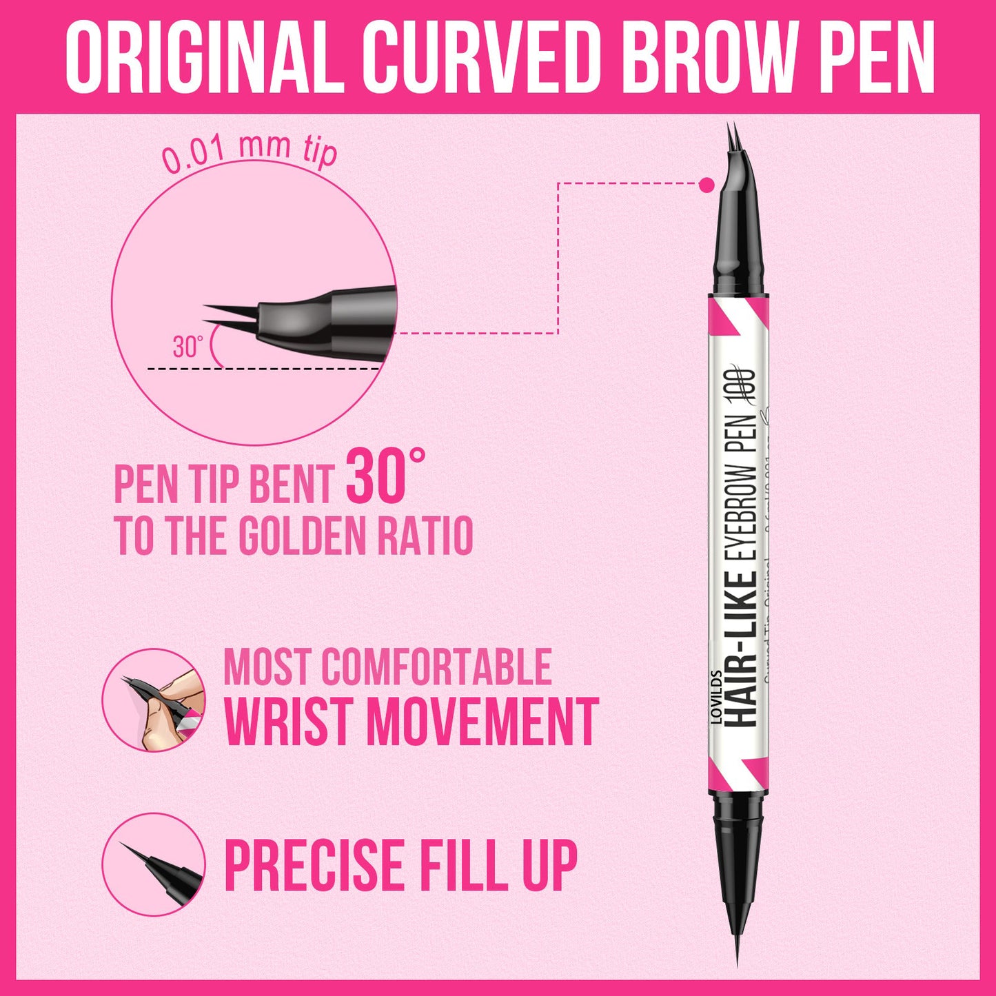 2-in-1 LOVILDS Curved Eyebrow Pencil