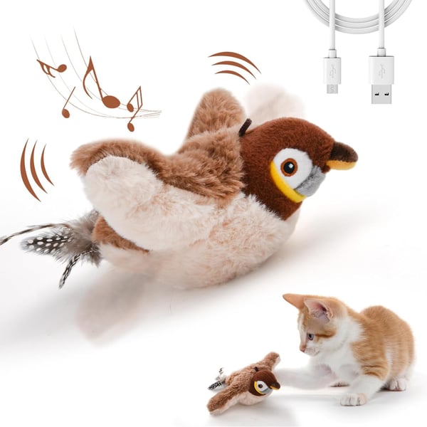 🐦Interactive Chirping Bird Cat Toy🐾 - The Purrfect Feathered Playmate