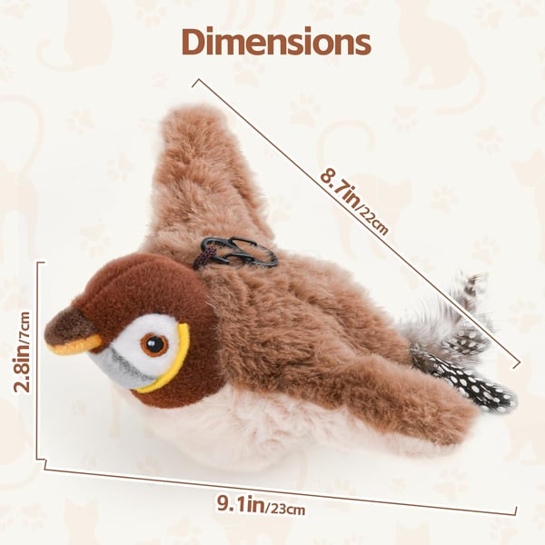 🐦Interactive Chirping Bird Cat Toy🐾 - The Purrfect Feathered Playmate