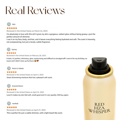 Red Whisper Body Glow Spray