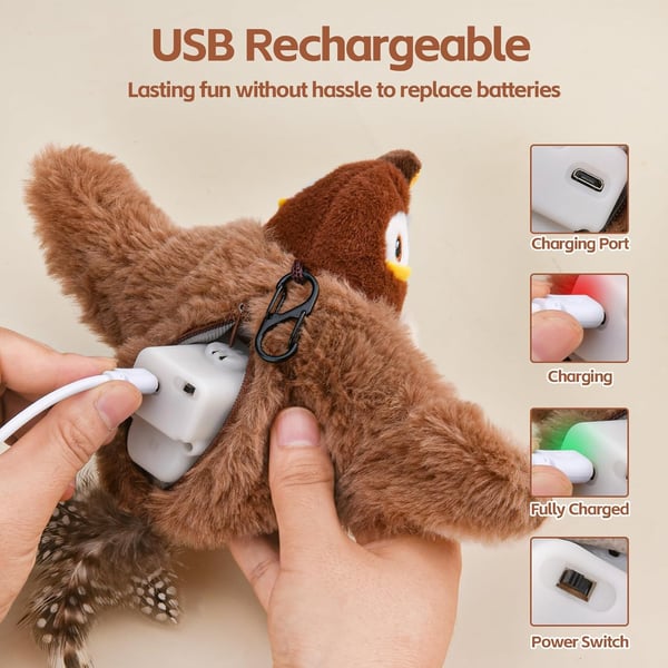 🐦Interactive Chirping Bird Cat Toy🐾 - The Purrfect Feathered Playmate