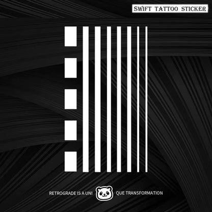 Line Semi-permanent Tattoo Sticker (2 Sheets)