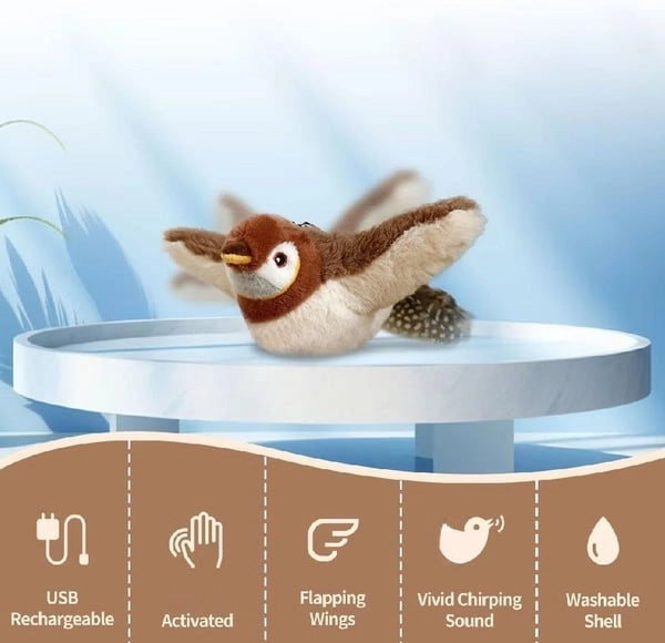 🐦Interactive Chirping Bird Cat Toy🐾 - The Purrfect Feathered Playmate