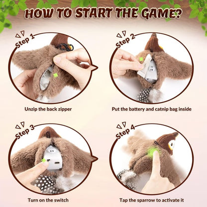 🐦Interactive Chirping Bird Cat Toy🐾 - The Purrfect Feathered Playmate