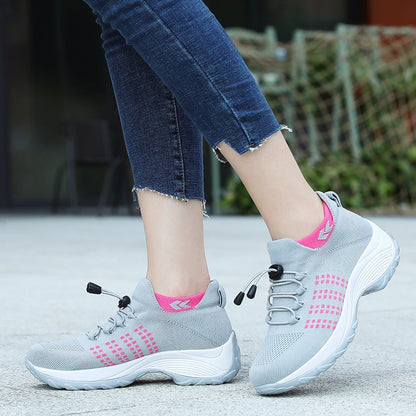 Comfortable women's shoes with air cushion support to reduce back and knee stress
